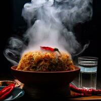 Aromatic Basmati Biryani Crafted with Generative AI photo