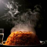 Flavorful and Tempting Basmati Biryani by Generative AI photo