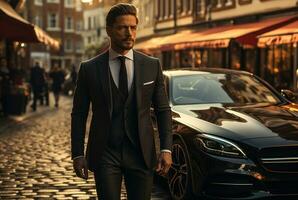 businessman-posing-in-front-of-his-luxur