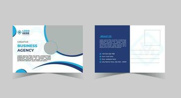 Creative and corporate company post card design template. Modern and unique postcard banner template design vector