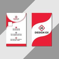 Vertical premium business card template. Luxury and modern vertical business card for any company simple Design. vector