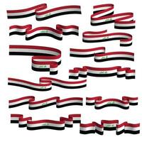 iraq ribbon flag vector element