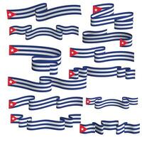 Cuba cinta bandera vector elemento