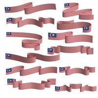 malaysia ribbon flag vector element