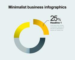 Minimalist business infographics vector