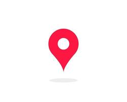 Navigation red pin for map vector
