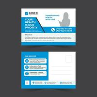 Modern and creative medical healthcare postcard template design, Medical health care postcard template design vector