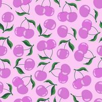 Seamless pattern with cherries and sweet cherries. vector