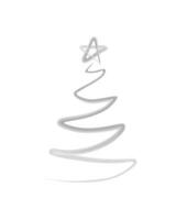 Merry Christmas tree outline greeting card vector illustration design. Greeting card. Xmas tree.