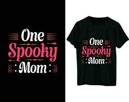 One spooky mom tshirt design vector