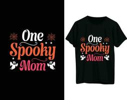One spooky mom tshirt design vector