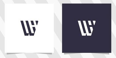 letter wh hw logo design vector