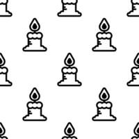 Candle seamless pattern background . vector