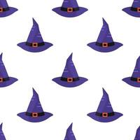 Witch hat seamless pattern background. vector