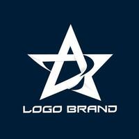 blanco estrella logo ilustración diseño en un oscuro antecedentes vector