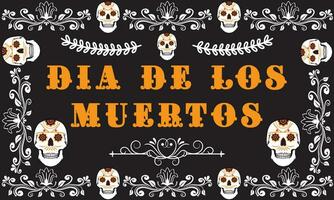 día de el muerto, dia Delaware los muertos antecedentes y sin costura modelo diseño vector