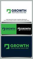 Up arrow growth logo template vector