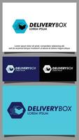 Fast delivery package logo template vector