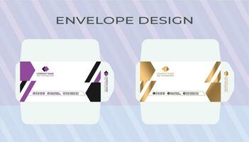 Vector modern creative personal and professional use and company envelope design template With 2 colors