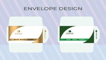 Vector modern creative personal and professional use and company envelope design template With 2 colors