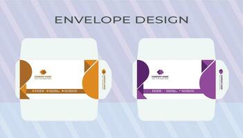 Vector modern creative personal and professional use and company envelope design template With 2 colors