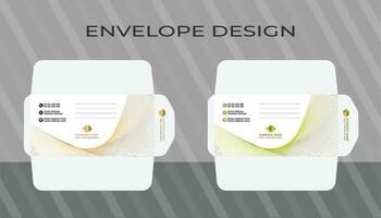 Vector modern creative personal and professional use and company envelope design template With 2 colors