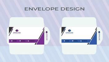 Vector modern creative personal and professional use and company envelope design template With 2 colors