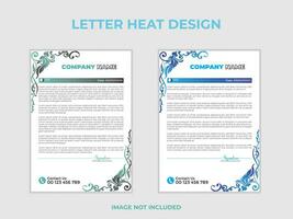 Clean and professional corporate company business letterhead template design with color variation bundle with 2colors vector