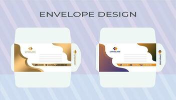 Vector modern creative personal and professional use and company envelope design template With 2 colors