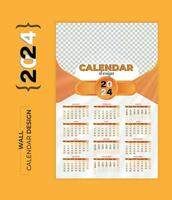 2024 creativo negocio pared calendario modelo diseño pared calendario diseño vector