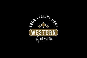 Vintage Country Emblem Typography for Western Bar Restaurant Logo design inspiration vector