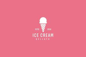 helado logo vector icono ilustración