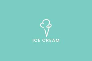 ice cream logo vector icon illustration