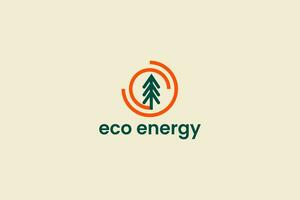 eco energy logo vector icon illustration