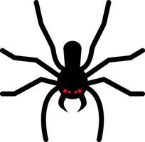 Scary spider icon vector for happy Halloween event. Halloween spider icon that can be used as symbol, sign or decoration. Spider icon graphic resource for Halloween theme vector design