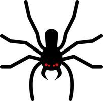 Scary spider icon vector for happy Halloween event. Halloween spider icon that can be used as symbol, sign or decoration. Spider icon graphic resource for Halloween theme vector design