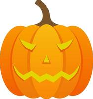 Jack o lantern icon vector for Halloween event. Pumpkin jack icon that can be used as symbol, sign or decoration. Pumpkin icon graphic resource for Halloween celebration vector design