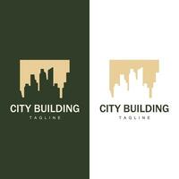 Skyline Building Logo, Simple Modern Design Vector Illustrator Template