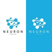 neurona logo, cel adn red vector, y partícula tecnología, sencillo ilustración modelo diseño vector