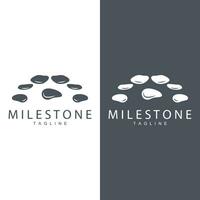 Stone Vector Logo, Stone Design Balance Milestone Vector Templet Symbol Illustration