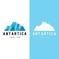 iceberg logo, Antártida logo diseño, sencillo naturaleza paisaje vector ilustración modelo