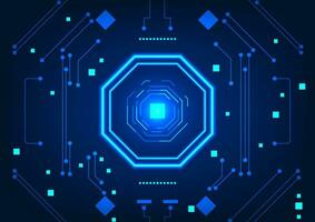 Abstract technology background Hexagonal geometric shape with elements to accompany the picture Equipped with connected technology circuits Vector illustration highlighting modern hi-tech.