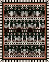 Aztec Kilim floor rug pattern. Ethnic geometric carpet, area rug, tapestry pattern pixel art vintage style. Palestinian embroidery pattern use for home flooring and wall decorative elements. vector