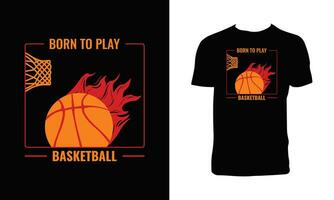 Creative Basketball T Shirt Design. vector