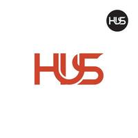 Letter HUS Monogram Logo Design vector