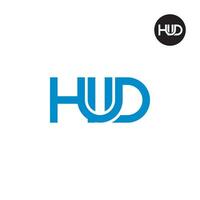 Letter HUD Monogram Logo Design vector