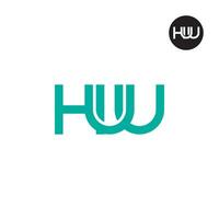 Letter HUU Monogram Logo Design vector