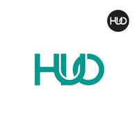 Letter HUO Monogram Logo Design vector