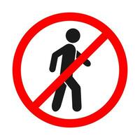 No walking traffic sign, prohibition no pedestrian sign vector for graphic design, logo, web site, social media, mobile app, ui