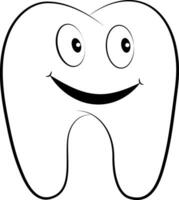 dibujos animados dientes molares, emociones cara diente cómic sonrisa ira divertido vector